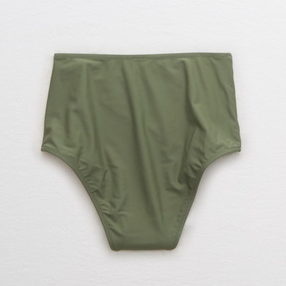 Aerie High Waisted Swim Bottom Olive - Picture 3 of 3